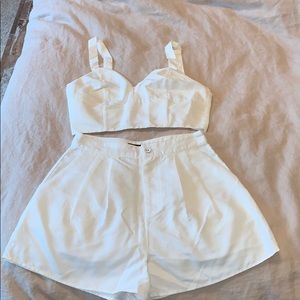 White two piece formal set